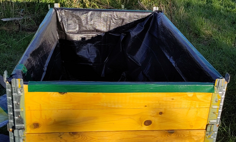 Mit Tape abgedichtete Oberkante